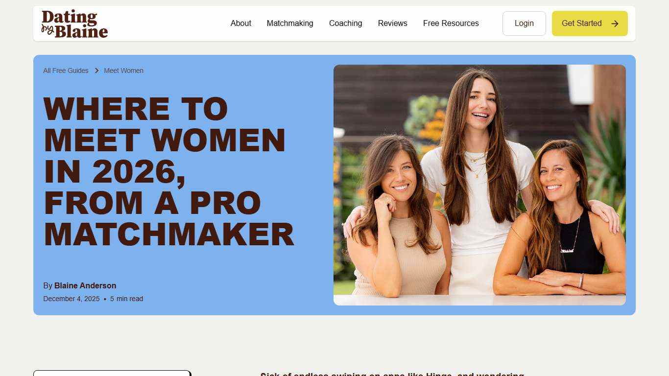 Where To Meet Women in 2026, From A Pro Matchmaker